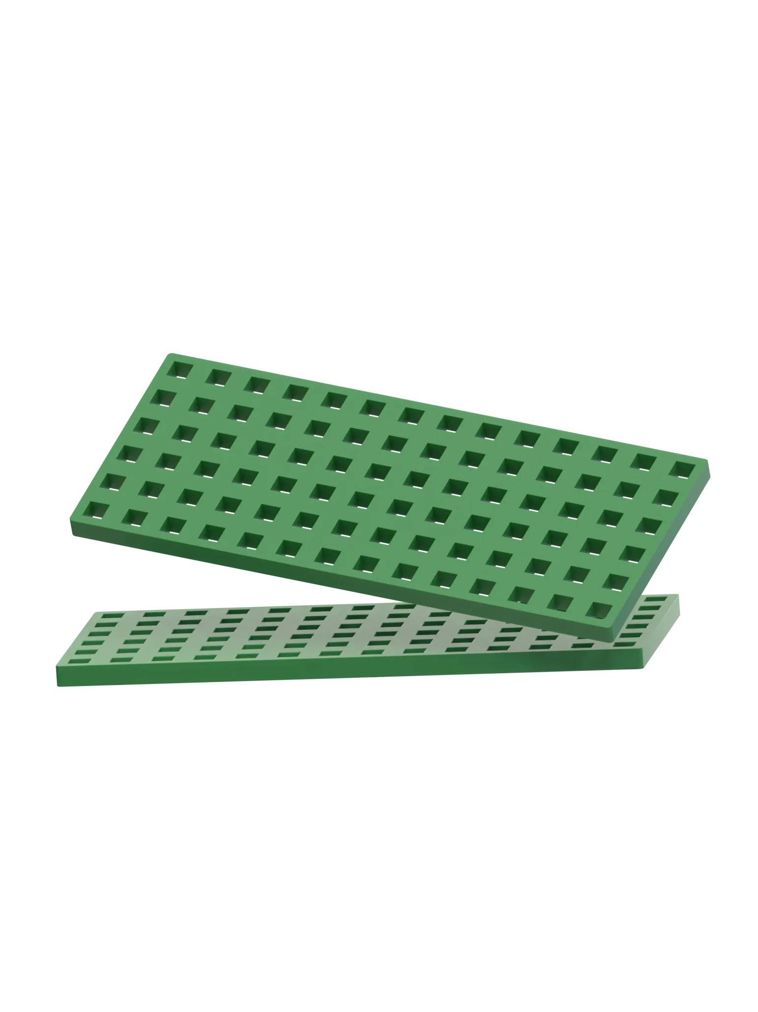 2 pcs Rectangular Baseplates - Green